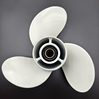 Hélice hors-bord en aluminium blanc 683-45947-00-EL 683-45947-00-00 9 1/4X8-J 3 pales avec coussinet en caoutchouc pour moteurs de bateaux