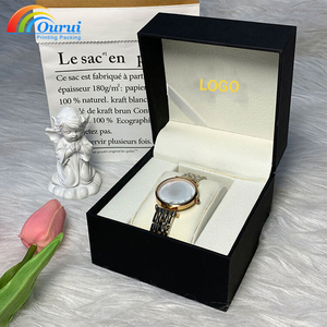 Caja de reloj de cuero personalizada, estuche de regalo cuadrado para reloj, embalaje de reloj resistente al agua, caja de reloj para hombre y mujer - Product Image 2