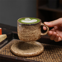 Ensemble tasse et soucoupe en porcelaine vintage MSH 180 ml, écologique, style campagnard, personnalisable, pour espresso à la maison, thé de l'après-midi