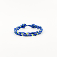 Vente chaude 3mm Nylon Corde Simple et Mode Noeud Péruvien Polyvalent, Réglable Tissé À La Main Corde Bracelet Hommes