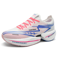 Chaussures de course sur sentier de haute qualité pour femmes et hommes, chaussures de jogging avec plaque en carbone popcorn, chaussures de sport respirantes en maille pour adolescents