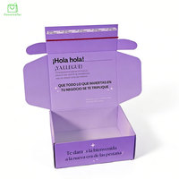 Boîte d'expédition personnalisée gaufrée étanche avec poignée, logo, écologique, en carton ondulé, emballage cadeau portable avec doublure en éponge offerte