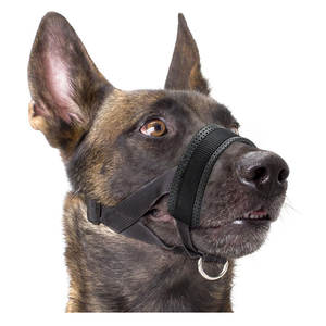 ตะกร้อปากสุนัขไนล่อนบุนวมปรับได้สีดำขนาด M-L-XXL สำหรับ panting และดื่มเปลือกการควบคุม - Product Image 1