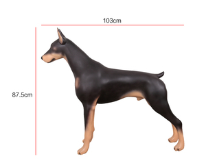 Maniquí de Doberman Pinscher Grande de 87.5cm, Modelo de Perro Desmontable de Fibra de Vidrio para Exhibición en Tiendas de Collares y Arneses para Mascotas - Product Image 4