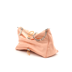 Bolso Tote Peach de Poliéster Sierra con Correa de Cadena Metálica Desmontable y Material Único para un Look Moderno - Product Image 2