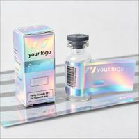 Personnalisez votre boîte de flacon de 3 ml avec étiquettes holographiques et plateau en plastique, impression d'étiquettes, ensemble d'emballage pour flacons de 3 ml et 10 ml