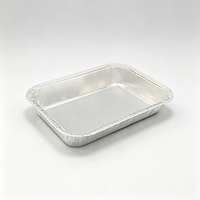 Barquette alimentaire rectangulaire en aluminium jetable écologique pour événements et livraison en gros