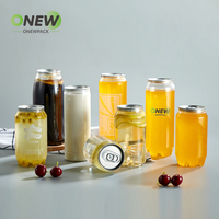 En stock boîte de jus en plastique pour animaux de compagnie facile à ouvrir 250ML 330ML 500ML 650ML 700ML bouteille de boisson pour animaux de compagnie canettes de soda pour animaux de compagnie avec couvercle