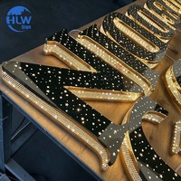 Letras Luminosas Doradas Starlight, Logotipo Personalizado, Letras con Iluminación, Letras de Canal LED Perforadas