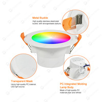 Lumière LED à changement de couleur Design d'intérieur Smart RGB Downlight 5W 7W 9W 12W 16W Dimmable CCT LED Down Lighting avec Alexa Tuya APP