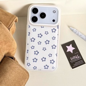 กระเป๋า TPU ลายกลองสีฟ้าสดที่มีดอกไม้สีฟ้าแบบเกาหลีเรียบง่ายสำหรับ Apple 17PROMAX IPhone16 15 14โทรศัพท์มือถือที่มีดอกไม้สีฟ้าขนาดเล็ก - Product Image 2