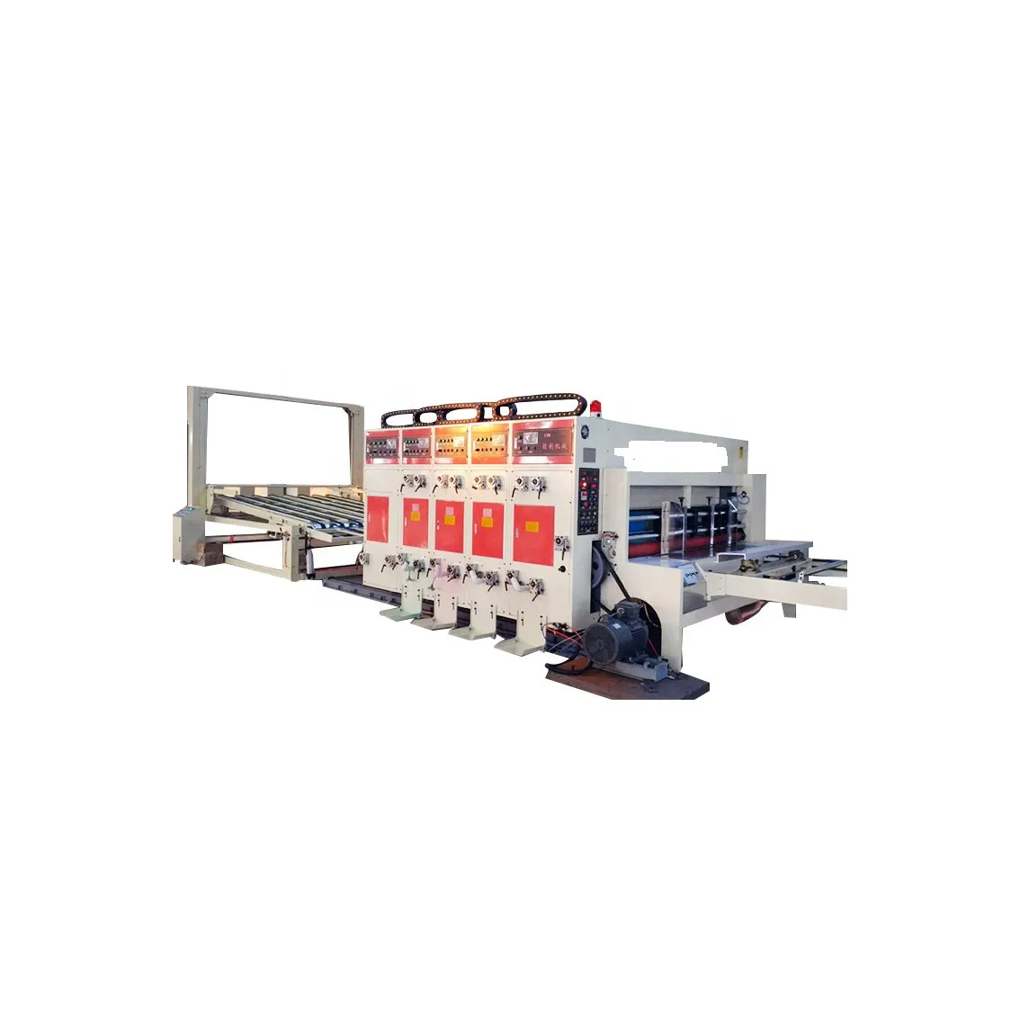 Corrugated box flexo printing machine with slotting and die cutting/Corrugated paper printer slotter and die cutter