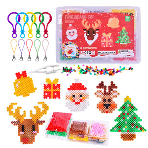 Kit de jouets éducatifs DIY écologiques personnalisés, perles à repasser Hama Perler colorées pour enfants, boîte cadeau - Product Image 6