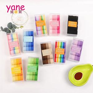 マカロンカラー 超伸縮 グラデーション ゴムバンドセット 女の子用ヘアゴム - Product Image 1