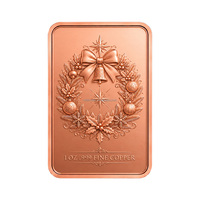 Lingot de cuivre fin 0,999 en forme de fille de Noël, imprimé UV couleur, pièce de collection de 1 oz