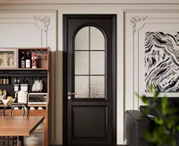 Porte en bois d'intérieur design pour villa, maison, appartement, vente chaude, portes élégantes pour salon, chambre à coucher, bois massif, surface finie