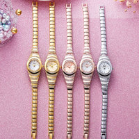 Montre à quartz Goldie GEDI pour femme avec boîtier en alliage, bracelet et cadran à aiguilles, étanche 30M, haute valeur