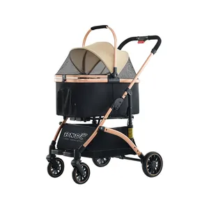 Fabrikant Leverancier Afneembare Mand Comfortabele Grote Ruimte Kinderwagen Met Afneembare Drager Hond Kinderwagen Kat Kinderwagen