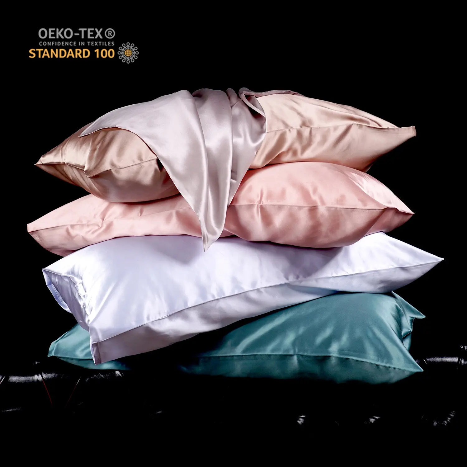 Oeko-Tex मानक 100 कस्टम विभिन्न रंग 22 Momme शुद्ध रेशम तकिया मामले लिफाफा रेशम तकिया मामले 6a रेशम तकिए