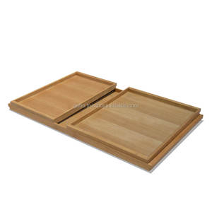 Contemporary teak wood coffee <b>table</b>, featuring a sleek black metal frame and dual shelves for stylish storage and timeless - Product Image 3