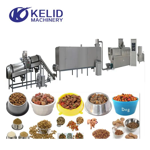 Equipamento máquina da produção de alimentos do gato do cão 500kgh da linha para a comida do gato do cão