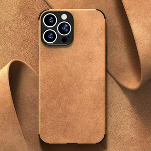 Custodia per telefono in pelle di agnello di lusso per <span class=keywords><strong>iPhone</strong></span> 17 16 15 14 13 12 <span class=keywords><strong>11</strong></span> Pro Max Mini X XS XR, <span class=keywords><strong>cover</strong></span> in silicone morbido tinta unita stile retrò - Product Image 1