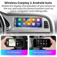 Junsun Radio mobil nirkabel Android CarPlay untuk Audi A6 C6 4F 2005 2006 2007 2008 2009 MMI 2G/3G Unit kepala GPS Multimedia