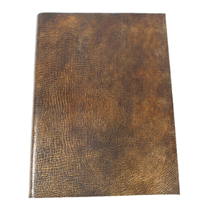 Carnet en papier recyclé fait main couleur kaki, relié en cuir de chèvre TC sans acide, exportations Camelon Rajasthan, couverture rigide - Product Image 1