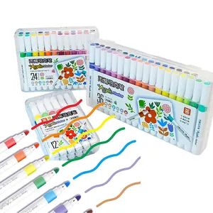 JPS OEM Marcadores De Dibujo Water Color Real Refillable Marker Art Markers Customize Set Painting Marker