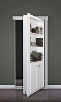 Idées de portes de grange pour chambre à coucher moderne Porte cachée Diviseur de rangement pour étagère Porte en PVC Murphy