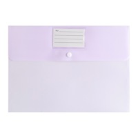 8 pochettes et dossiers transparents A4, 8 couleurs, avec bouton, réutilisables pour la maison, le bureau et l'école