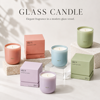 Bougie parfumée AIKUN de luxe en verre avec étiquette privée, bougie aromathérapeutique en cire de soja naturelle avec logo personnalisé pour la décoration de la maison