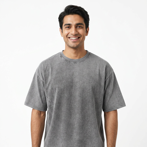 Fabricant de t-shirts lourds personnalisés de haute qualité, t-shirts vintage lavés à l'acide pour hommes - Product Image 1