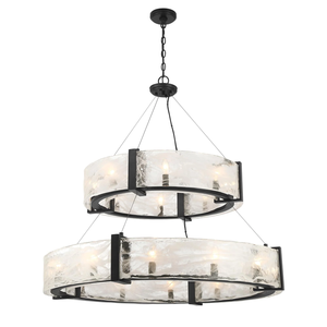 Lampadario Moderno a LED 110v con Vetro Satinato a Forma di Nuvola, Rotondo/Lungo, per Soggiorno e Sala da Pranzo, Lampada da Soffitto a Doppia Altezza - Product Image 2