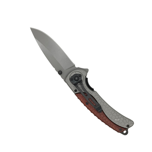 Navaja Plegable <span class=keywords><strong>de</strong></span> Bolsillo, Navaja Plegable Grabada en Madera, Herramienta <span class=keywords><strong>de</strong></span> <span class=keywords><strong>Supervivencia</strong></span> para Exteriores, Acero Inoxidable - Product Image 1
