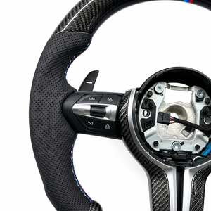 Volant de voiture pour BMW F30 M3 F80 M4 F82 M2 F87 X5 F15 E70 E71 Série <span class=keywords><strong>F</strong></span> F11 F18 en stock, volant en cuir - Product Image 6
