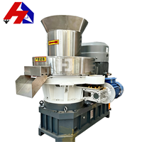 Machine à granulés à matrice annulaire de petite taille pour le traitement de la biomasse (herbe, tiges de coton) avec moteur 220V, pompe et moteur haute productivité