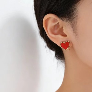 Boucles d'oreilles en forme de cœur pour femmes, boucles d'oreilles d'amour, hypoallergéniques, bijoux tendance, à porter tous les jours, cadeau pour femmes - Product Image 2