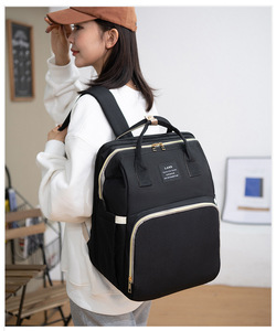 Sac à dos à langer portable et pliable pour bébé, grande capacité, en tissu Oxford, sac de maternité - Product Image 2