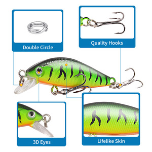 Señuelo de Pesca Estilo Japonés de 5.5cm y 4.5g, Tipo Minnow, con Cuentas de Sonido, Nuevo, para Pescar Lubina, Perca, Pez Mandarín y Salmón - Product Image 4