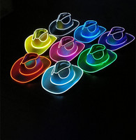 Cappello da Cowboy Luminoso LED Neon per Matrimoni, Carnevale, Festival, Feste e Costumi