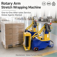 Robot mobile autopropulsé intelligent à bras articulé pour l'emballage de palettes avec film étirable pour la logistique d'entrepôt et le stockage industriel