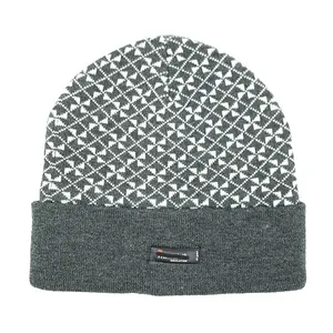 Thick Men's Knit Luxury Beanie Faux Fur Lining Soft Warm Ski Hats Jacquard Custom Toque Cap With Cuff Men Women Adults Unisex
