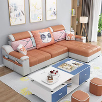 Sofá de tela nórdica para apartamentos pequeños, sala de estar completamente amueblada, estilo moderno simple, extraíble y lavable