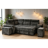 Canapé-lit deux places en velours au design européen avec rembourrage en éponge – Idéal pour appartement, confortable et durable, ensemble de salon