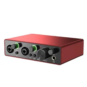 AMACEX OEM pro streaming laptop audio mixer recording studio portable mic usb sound card interface set live for pc
