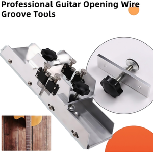 Boîte à rainures pour frettes de <span class=keywords><strong>guitare</strong></span> avec pinces, en alliage d'aluminium, outils de <span class=keywords><strong>fabrication</strong></span> et de réparation pour les luthiers de <span class=keywords><strong>guitare</strong></span>, pour les manches de <span class=keywords><strong>guitare</strong></span>, les touilles, les pièces - Product Image 1