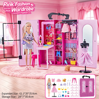 Armoire de poupée de 30 cm pour habillage, ensemble cadeau d'anniversaire tendance, jouet de jeu d'imitation pour filles, certifié CE EN71 REACH, emballage personnalisé OEM