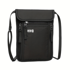 <span class=keywords><strong>Nylon</strong></span> Chống Thấm Nước Chống Trộm chủ thẻ du lịch tài liệu Pouch RFID chặn cổ Ví với RFID bảo vệ lưu trữ hộ chiếu - Product Image 1