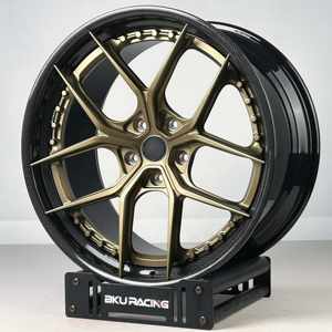 Bku ล้อขอบคาร์บอนไฟเบอร์2ชิ้นสำหรับ <span class=keywords><strong>Porsche</strong></span> taycan <span class=keywords><strong>Panamera</strong></span> Cayenne 20 21 22นิ้วขอบล้อคาร์บอนไฟเบอร์ล้อ5x112 - Product Image 3